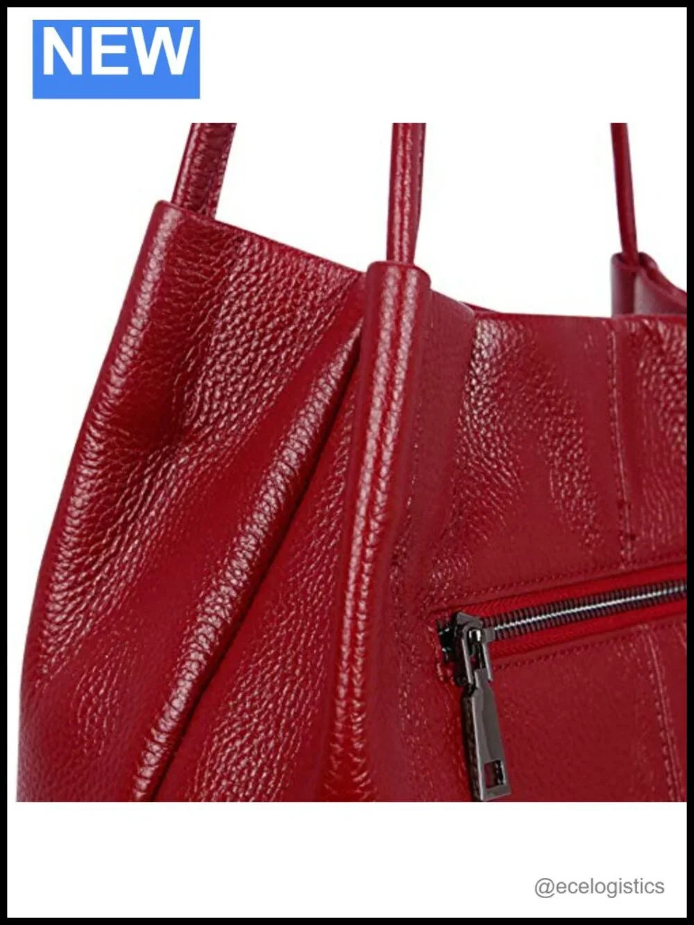 Genuine Leather Bucket Tote Hobo Shoulder Purse Work Bag